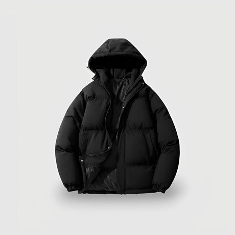 Womens Quilted Puffer Jacket  Hooded Winter Coat Design - Product example