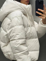 Winter Puffer Jacket  Quilted Hooded Design - Product example