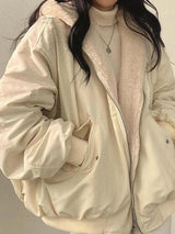Oversized Winter Jacket  Sherpa Lined Bomber Style - Product detail 4