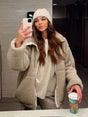 Cozy Fleece Jacket  Oversized Sherpa Winter Wear - Product showcase