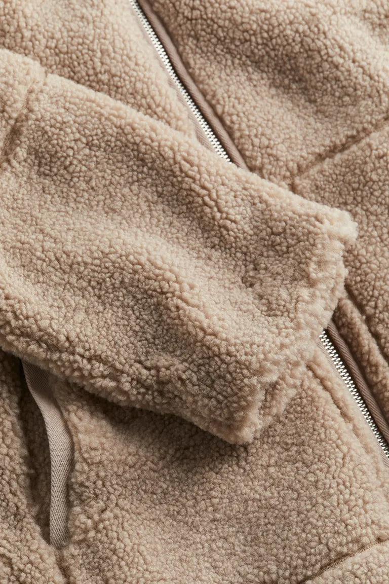 Cozy Fleece Jacket  Oversized Sherpa Winter Wear - Product detail 5