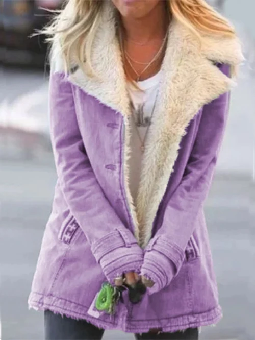Sherpa Lined Winter Coat  Mint Green Cotton Canvas - Product detail 6