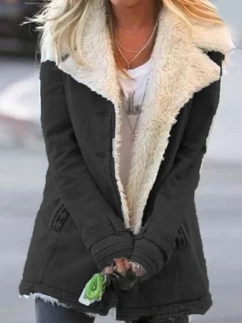 Sherpa Lined Winter Coat  Mint Green Cotton Canvas - Product detail 9