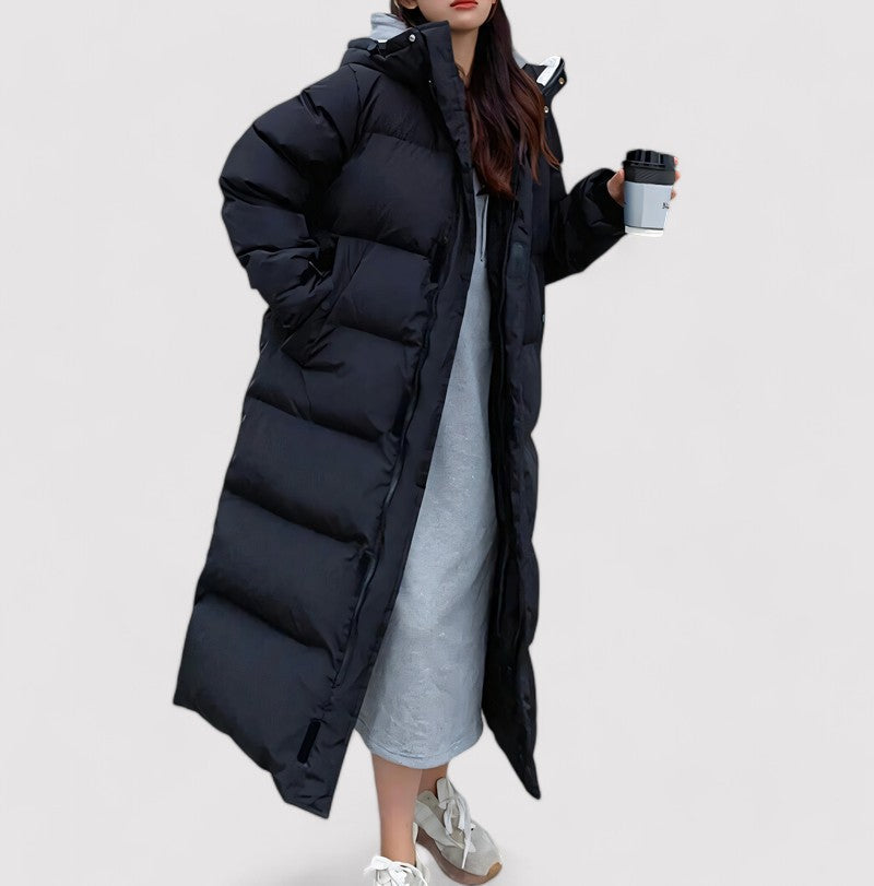 Winter Long Puffer Coat  Full-Length Waterproof Design - Product example