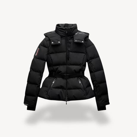 Winter Down Jacket  Belted Waterproof Quilted Design - Product showcase