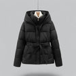Winter Puffer Jacket  Belted Hooded Design - Product showcase