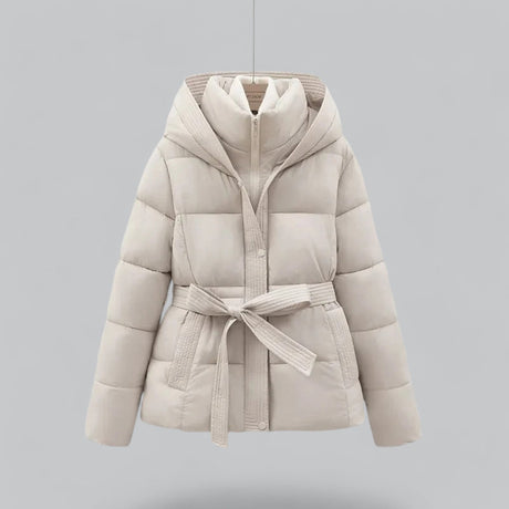 Winter Puffer Jacket  Belted Hooded Design - Product detail 4