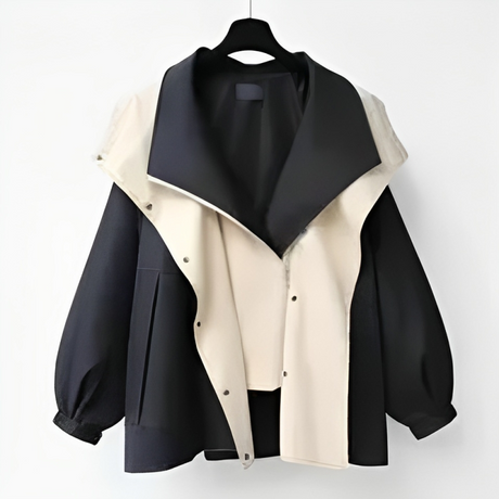 Waterproof Trench Coat  Two-Tone Layered Design - Product detail 6