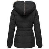 Winter Puffer Jacket  Quilted Hooded Design With Faux Fur Trim - Product detail 7