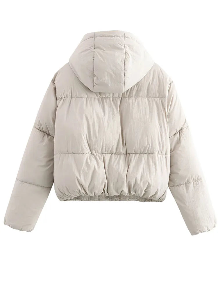 Winter Puffer Jacket  Quilted Hooded Design - Product example