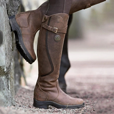 Waterproof Leather Riding Boots  Premium Knee High Design - Product showcase