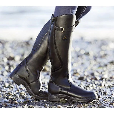 Waterproof Leather Riding Boots  Premium Knee High Design - Detailed view