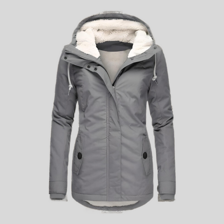 Waterproof Womens Jacket  Fleece Lined Rain Protection - Product showcase