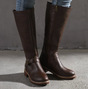 Classic Knee High Boots  Brown Leather With Buckle Detail - Product detail 4