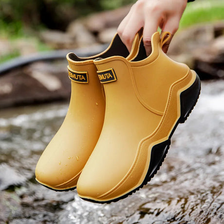 Waterproof Ankle Boots  Slip-Resistant Pull-On Design - Product showcase