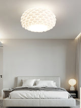 Modern Ceiling Light  White Sculptural Scale Pattern - Product detail 9