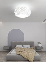 Modern Ceiling Light  White Sculptural Scale Pattern - Product detail 6