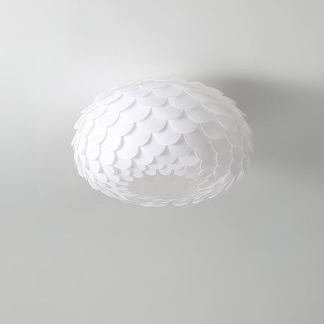Modern Ceiling Light  White Sculptural Scale Pattern - Product detail 10