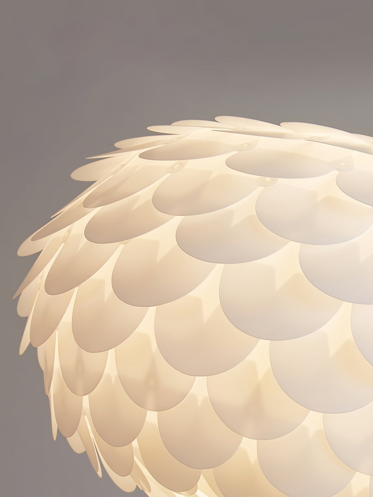 Modern Ceiling Light  White Sculptural Scale Pattern - Product detail 7
