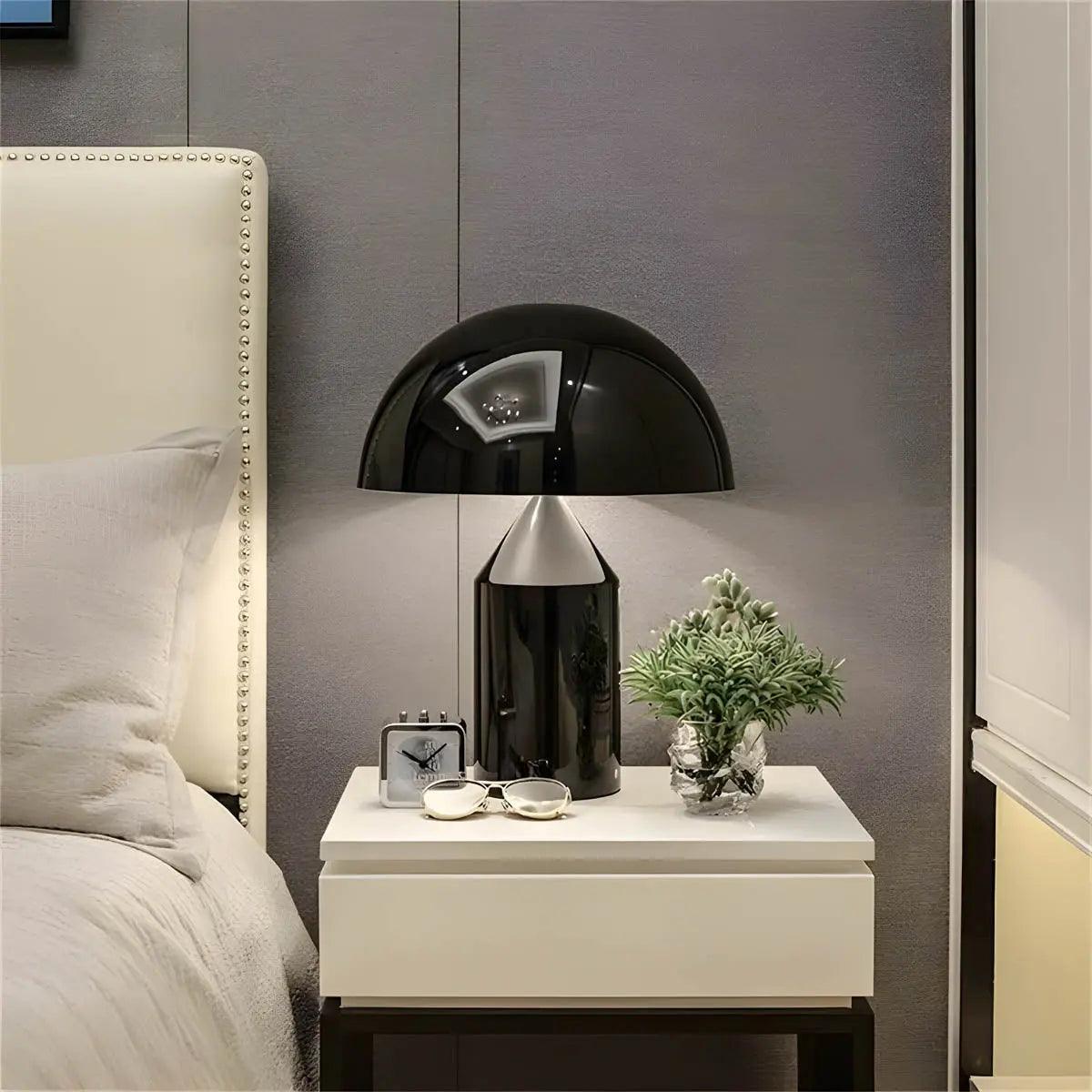 Modern Table Lamp  Dome Shade Brass Finish - Product detail 10