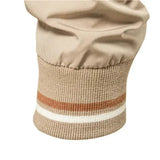 Classic Bomber Jacket  Navy Cotton Blend With Striped Ribbing - Product detail 9