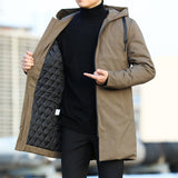 Modern Winter Coat  Quilted Hooded Mid-Length Design - Product example