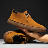 Casual Suede Chukka Boots  Textured Crepe Sole Design - Product showcase