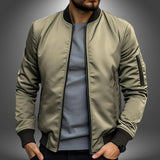 Modern Mens Bomber Jacket  Slim Fit Windbreaker Design - Product example