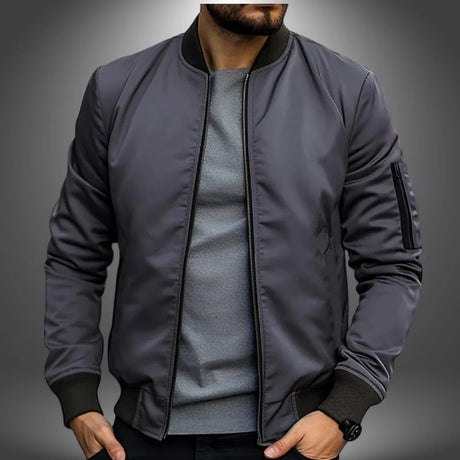 Modern Mens Bomber Jacket  Slim Fit Windbreaker Design - Product detail 6