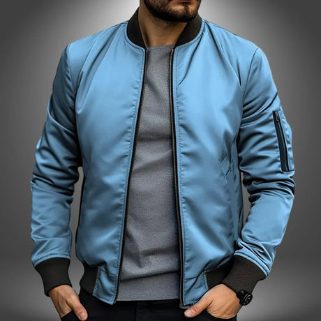 Modern Mens Bomber Jacket  Slim Fit Windbreaker Design - Product detail 7