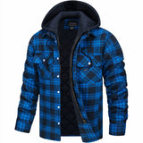 Quilted Flannel Jacket  Hooded Plaid Winter Design - Product detail 4