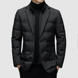Down Blazer Winter Coat  Tailored Quilted Design - Detailed view