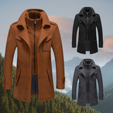 Classic Winter Coat  Double-Layer Wool Blend Design - Detailed view
