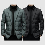 Down Blazer Winter Coat  Tailored Quilted Design - Product showcase