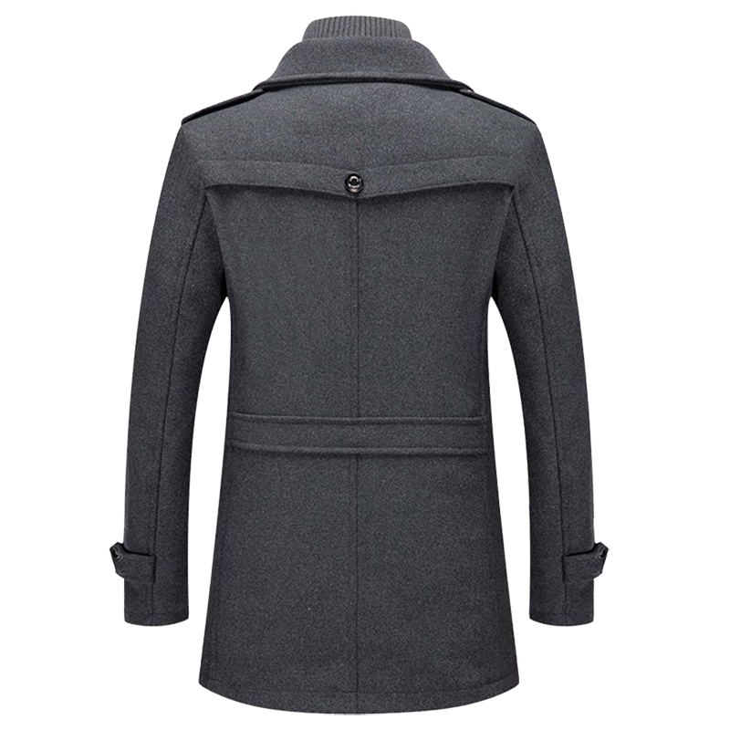 Classic Winter Coat  Double-Layer Wool Blend Design - Product example