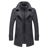 Classic Winter Coat  Double-Layer Wool Blend Design - Product detail 4