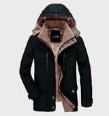 Mens Winter Parka Jacket  Military Green Fleece Lined - Product example
