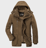 Mens Winter Parka Jacket  Military Green Fleece Lined - Product detail 5