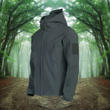 Tactical Outdoor Jacket  Weather Resistant Softshell Design - Detailed view