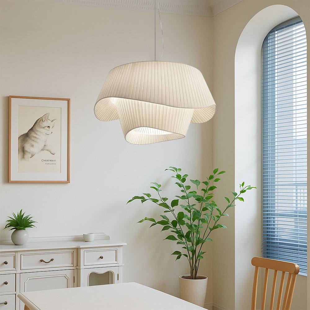 Modern Pendant Light  Sculptural Pleated Shade Design - Product detail 5