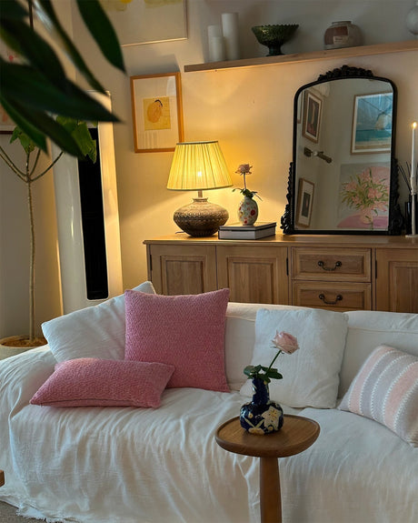 Ceramic Table Lamp  Textured Base with Pleated Shade - Product detail 7