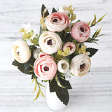 Silk Rose Bouquet  Pastel Pink Peony Arrangement - Product detail 10