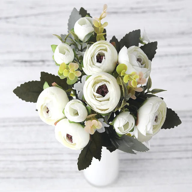 Silk Rose Bouquet  Pastel Pink Peony Arrangement - Product detail 12