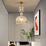 Crystal Pendant Chandelier  Amber Drop Glass Design - Product example