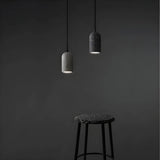 Modern Concrete Pendant Light  Minimalist Cylindrical Design - Detailed view