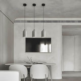 Modern Concrete Pendant Light  Minimalist Cylindrical Design - Product showcase