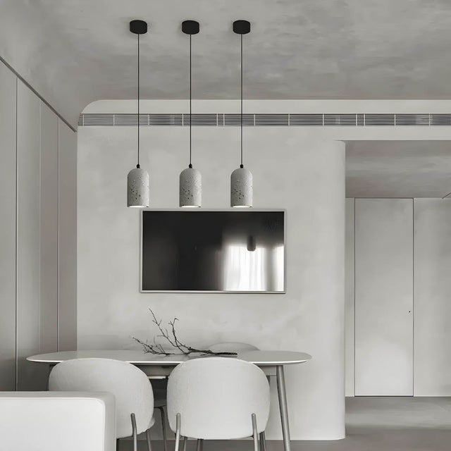 Modern Concrete Pendant Light  Minimalist Cylindrical Design - Product showcase