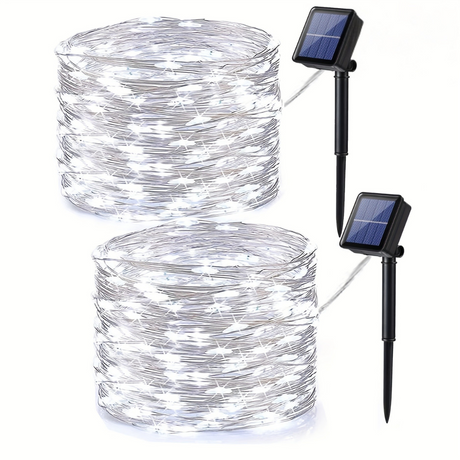Solar Fairy String Lights  Warm White LED with Dual Solar Panels - Product detail 5