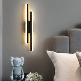 Modern LED Wall Lamp  Minimalist Black White Design - Detailed view