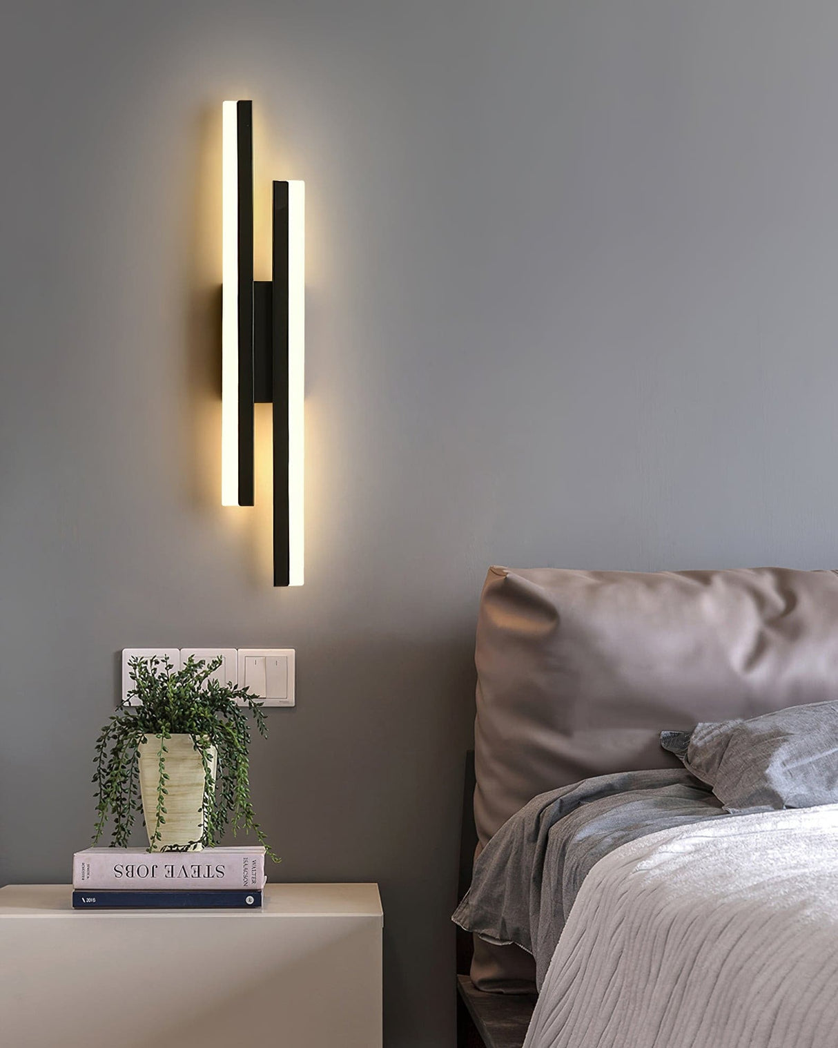 Modern LED Wall Lamp  Minimalist Black White Design - Product example